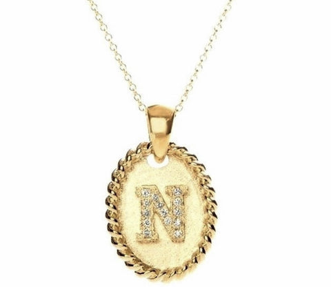 The 70's Initial Necklace in Gold