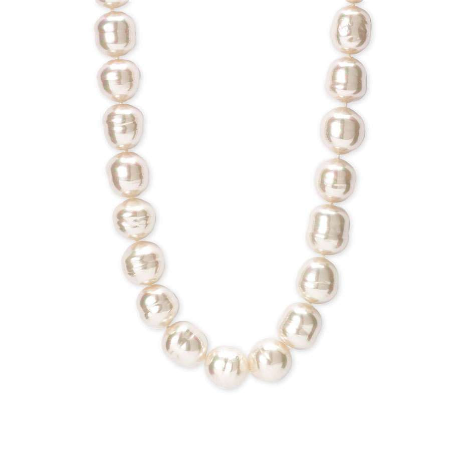 Baroque Pearl Necklace with Silver Clasp