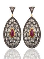 Ruby and Diamond Earrings